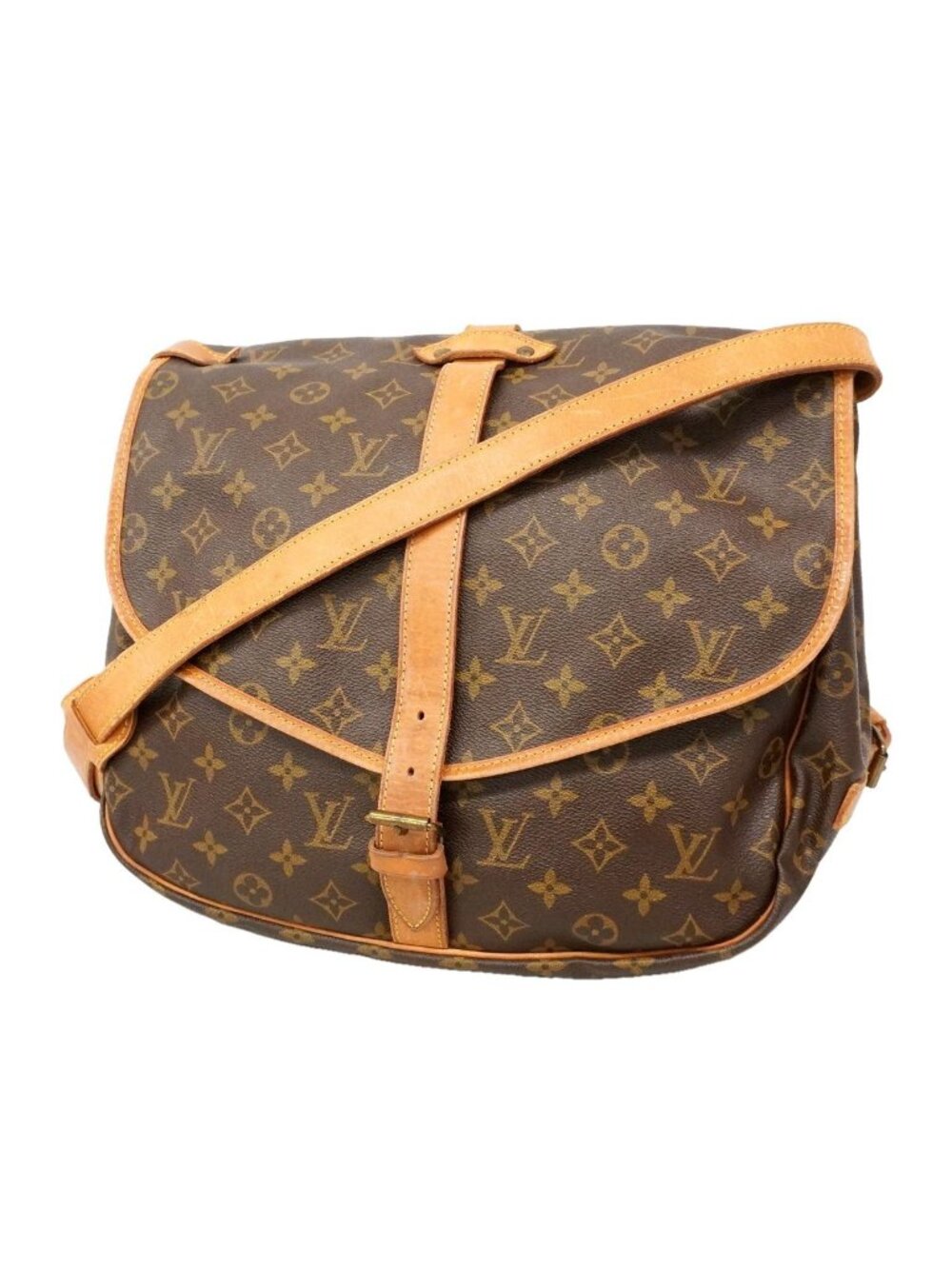 Louis Vuitton Shoulder Bag Monogram Saumur 35 Brown